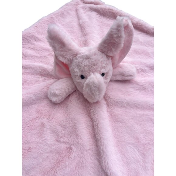 Land of Dreams Pink Elephant Plush Baby Security Blanket Lovey Oversized 24 X 24 - Picture 2 of 6